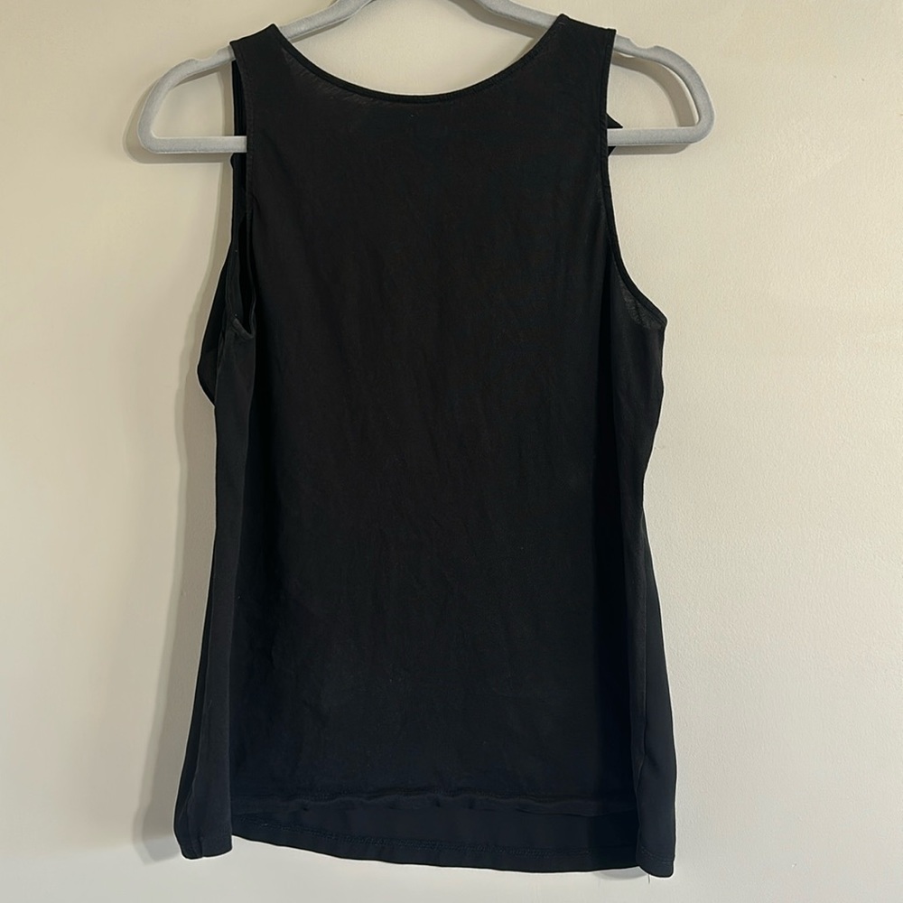 Loft Black Ruffle Blouse - Picture 2 of 9